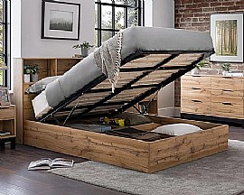 Bali Light Oak Ottoman Bed